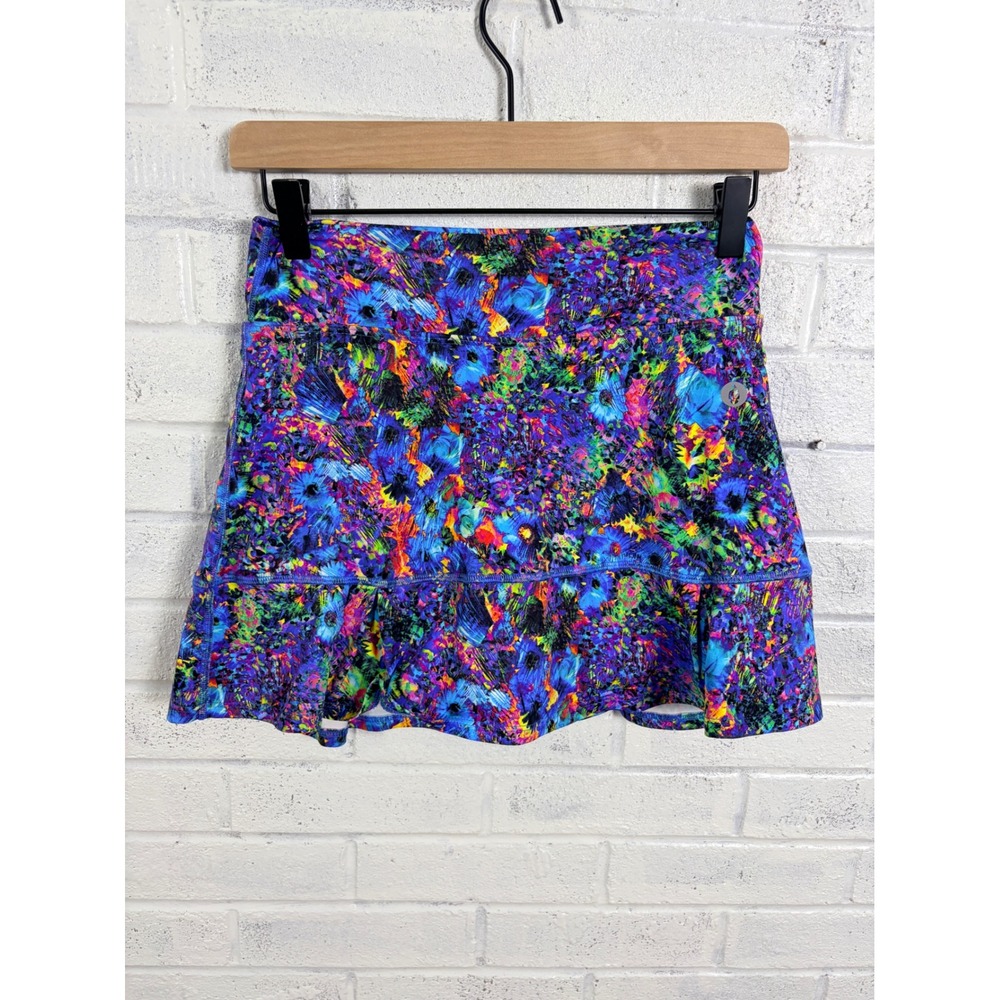 Dona Jo JoJo Skort Womens Size 1 S Multicolor Floral Ruffle Tennis Golf Skirt